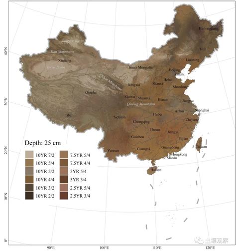 青土 白土|我国第一幅高精度土壤颜色地图，揭开中华五色土的奥。